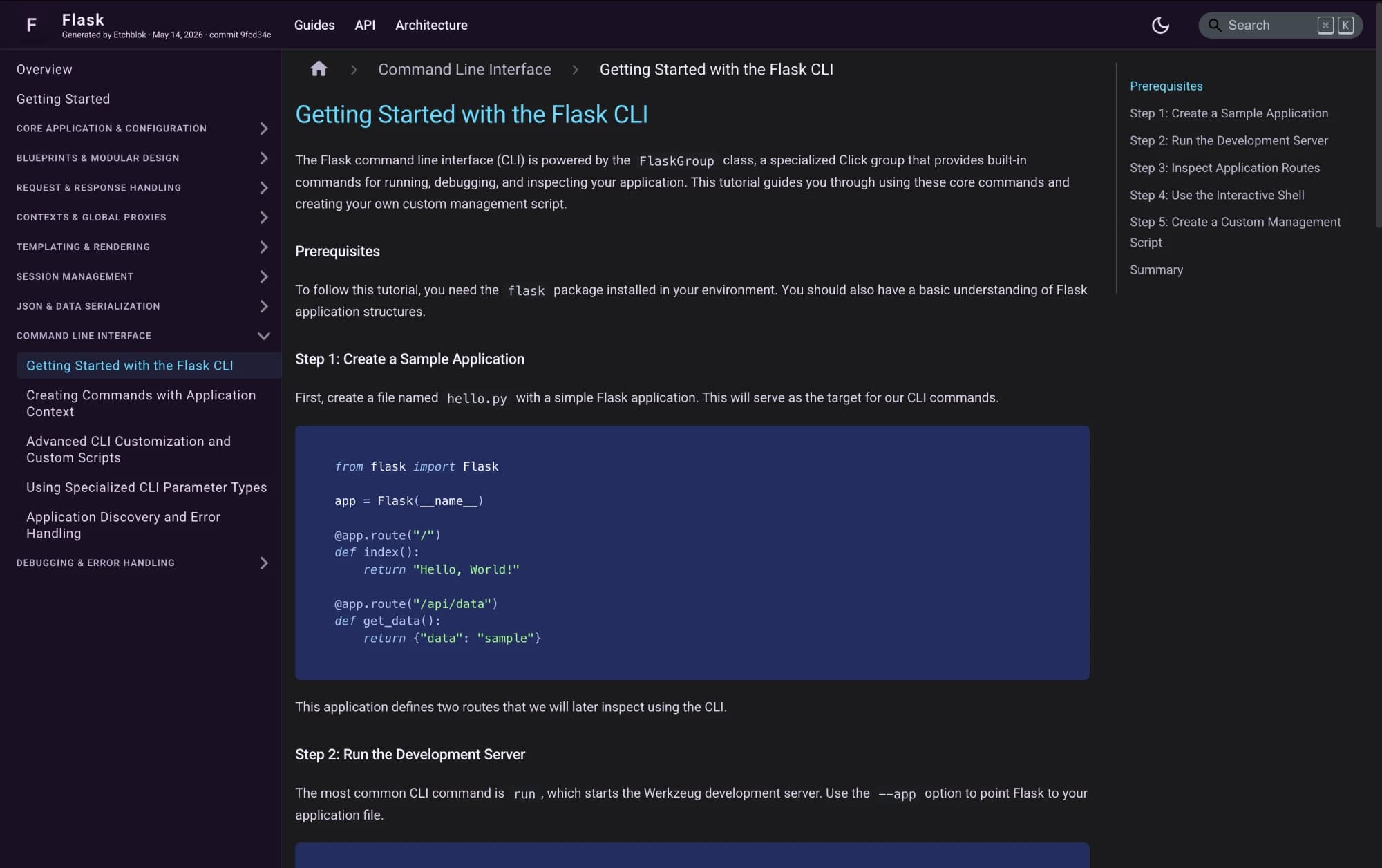 Generated guides — Flask documentation